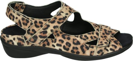 Durea - 7258 G - Platte sandalenDames Sandalen - Kleur: Bruin - Maat: 42