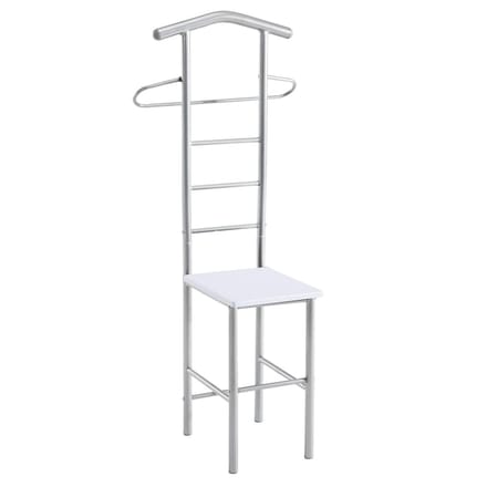 Kledingrek JIVO in wit met metalen frame