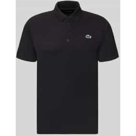 regular fit sport poloshirt met labelpatch