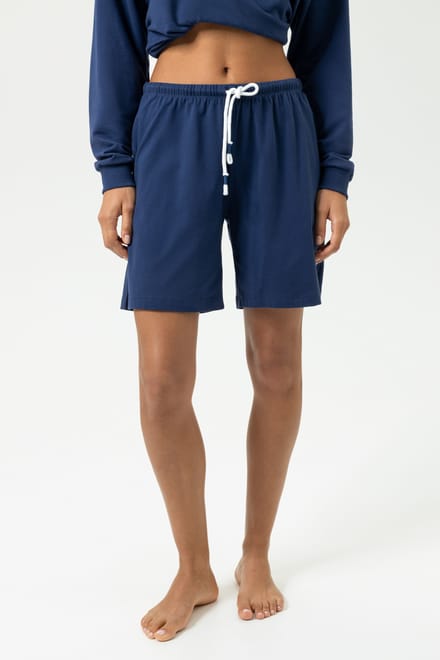 Korte zijden pyjamabroek met elastische band Model 'SOLID LOVE'