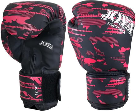 Joya Camo V2 Kickbokshandschoenen PU - Zwart/Roze (Beschikbaar in verschillende maten)