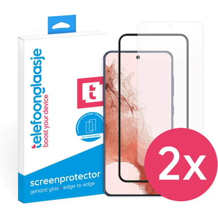 DuoPack: Samsung Galaxy S22 Plus screenprotector gehard glas