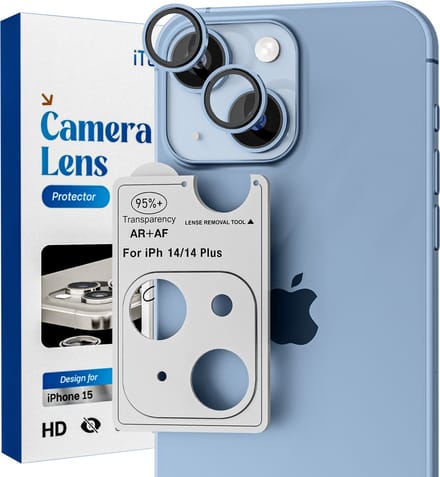 Camera Lens Screen Protector - Geschikt voor iPhone 14 / 14 Plus - 9H Bescherming - Blauw
