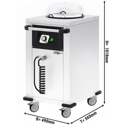 GGM Gastro Tellerspender - beheizt - 1 kW - mit Rollen - 50 Teller