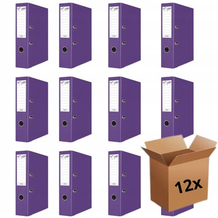 12x Basic PP Ringband A4 75mm Paars - Documenten Organiseren