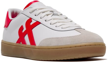 FitFlop The Dash T-Toe Leather Sneakers ROOD - Maat 43