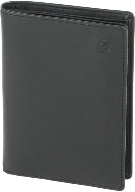 Esquire Leren identiteitskaarthoesje Logo ID Case Black zwart