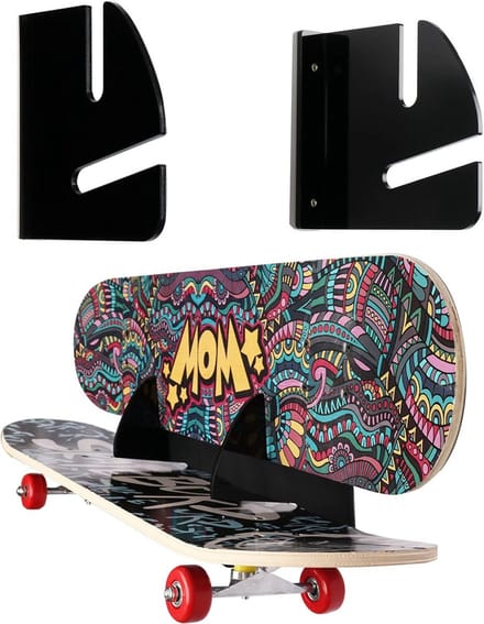 Wandmontage Skateboard Opslag Rek voor Horizontale Display en Ruimtebesparende Berging