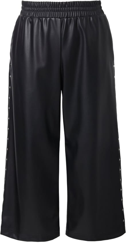 Studio Untold - Dames - Culotte wijde pijpen leerlook sierstuds - Zwart - Maat 52