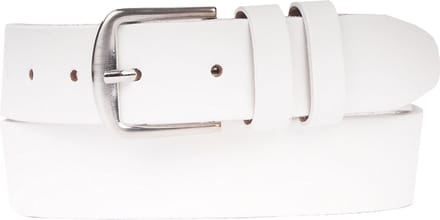Petrol Industries Riem Heren - Broekriem - Verstelbaar - Leer - Wit - 115 cm