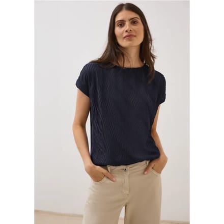 Shirt met structuurmix