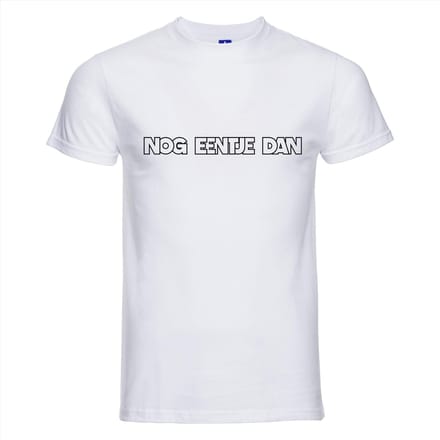 Nog eentje dan T-shirt - 100% Katoen - Maat S - Classic Fit - Wit