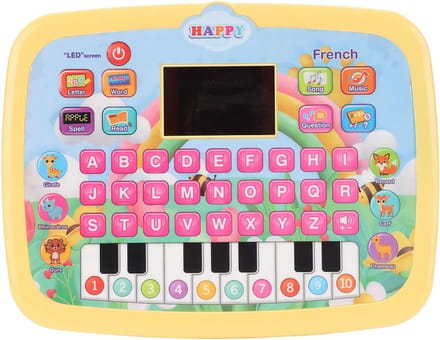Leertablet voor kinderen - Educatieve tablet - Interactief leren - Veilig LED-scherm - 236x182 cm - Geel