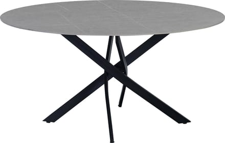Bolt Edge Eetkamertafel - Rond - 4 personen - Marmerlook - Grijs - Voor binnen en buiten
