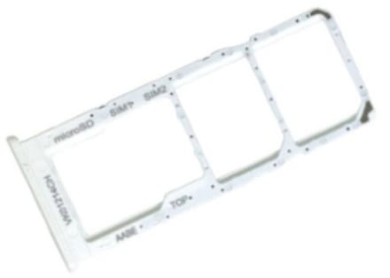 Voor Samsung A71 Sim/SD Kaarthouder Zilver