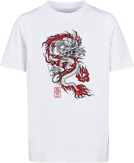 Mister Tee - Dragon Baller Kinder T-shirt - Kids 110/116 - Wit