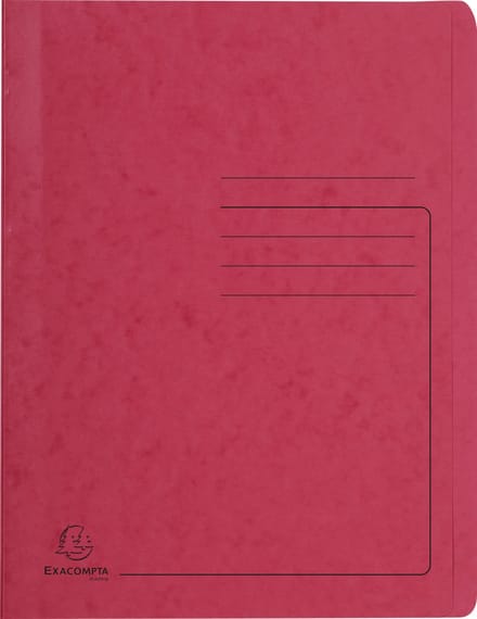 Exacompta 25x Snelhechtmap in glanskarton 355g - A4 - Rood - 39995E