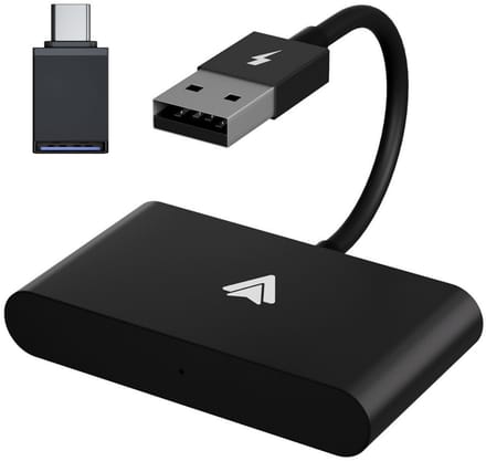 TOVBMUP Android Auto Draadloze Adapter - Wireless Android Auto Converter - Geschikt voor Android 11.0 en hoger in auto's vanaf 2017 - ABS Behuizing - Incl. USB naar USB-C Adapter - Plug & Play met 15s Automatische Koppeling