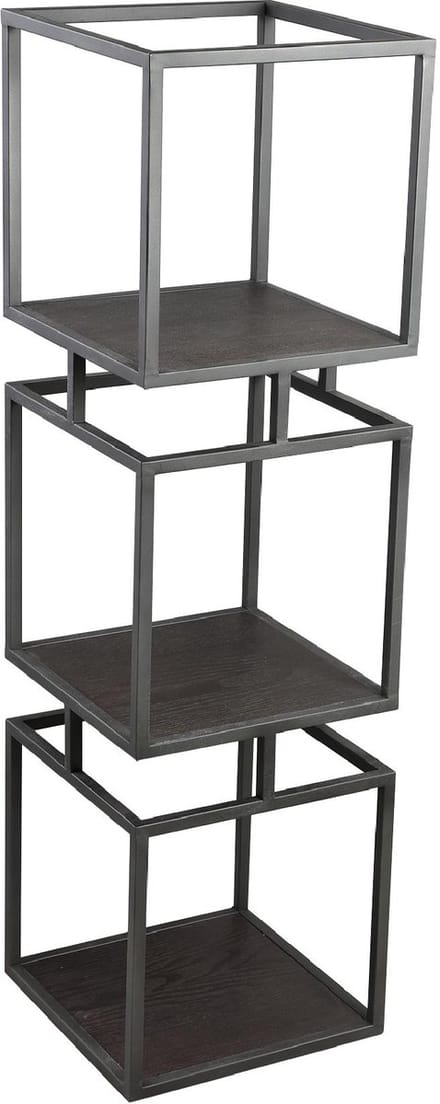 PTMD - Kast Nanci - Zwart - 33.5x33.5x115cm