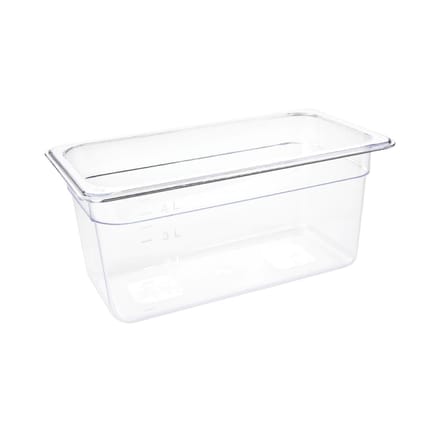 Vogue polycarbonaat bak transparant GN 1/3 150mm
