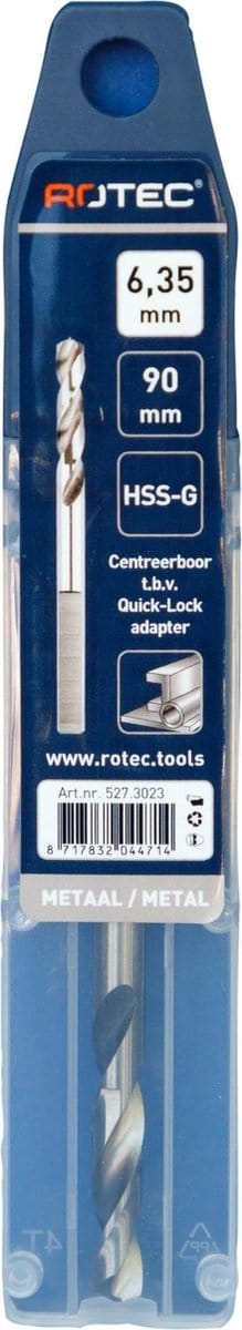 Rotec HSS Centreerboor voor Quick-lock adapter