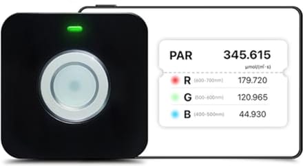 PAR Meter 6000µmol/(㎡s) voor Rode en Blauwe Lichten, DLI Calculator en PPFD Distributie