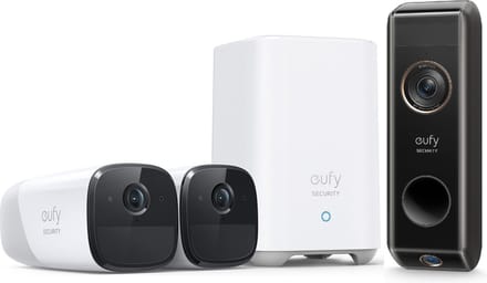 eufy Security - eufyCam 2 Pro set met 2 camera's + Video Doorbell Dual Camera S330 - Bundelvoordeel