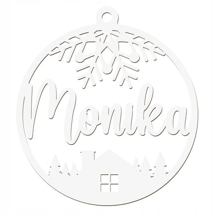 SMX Design - Houten Kerstbal - Wit - Personaliseerbaar - Voor Grootouders