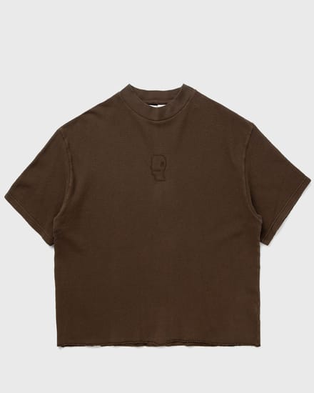 Boxy Pique Mock Neck Tee