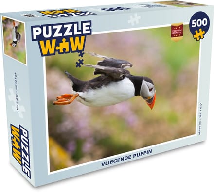 Puzzel Vliegende puffin - Legpuzzel - Puzzel 500 stukjes