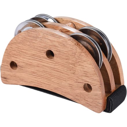 Boîte de Cajon elliptique, accessoire compagnon de tambour, tambourin de Jingle de pied pour Instruments de Percussion à main beige