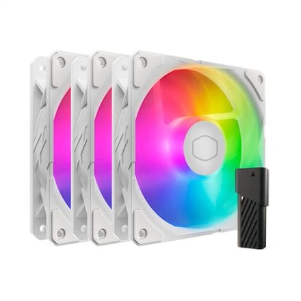 Cooler Master SickleFlow Edge PC-ventilator Wit (b x h x d) 120 x 25 x 120 mm Incl. LED-verlichting