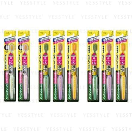Kao - Deep Clean Fully Premium Compact Toothbrush 1 pc - Random Color - Soft