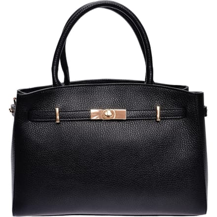 Isabella Rhea Zwart Rundleer Tas