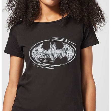 DC Comics Batman Sketch Logo Dames T-shirt - Zwart - M