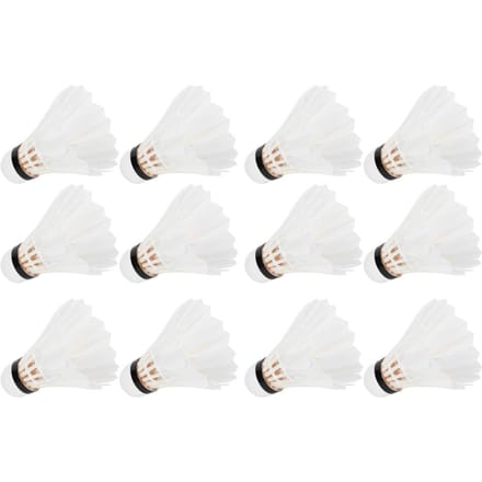 12 stuks Badmintonballen Veer Badminton Shuttlecocks Binnen Buiten Sport Accessoire white