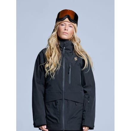 Poederbaas Ski-jas Dames - Freeride 3L Hardshell - Zwart - Maat S