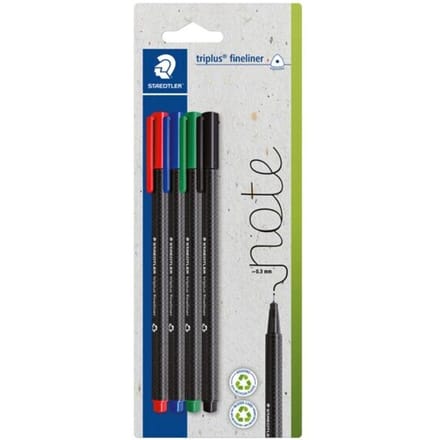Fineliner »triplus&reg; 334 gekleurd assorti 4 kleuren« 0,3 mm 4 stuks