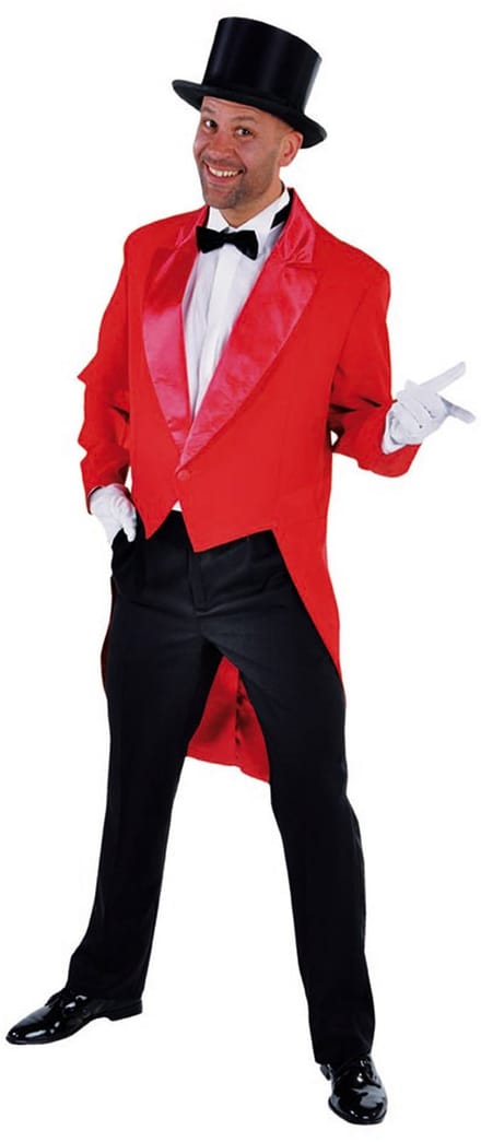 Magic Design Slipjas Cabaret Heren Polyester Rood Maat Xl