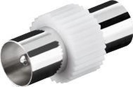 Goobay Coax-adapter: coax-stekker > coax-stekker, plastic adapter-stekker