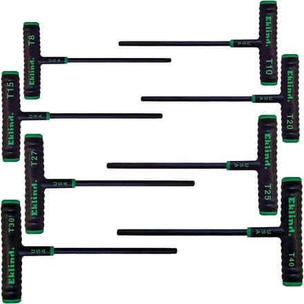 Set van 8 Torx Steeksleutels met Power-T Handvat (T8-T40) - Professionele Kwaliteit