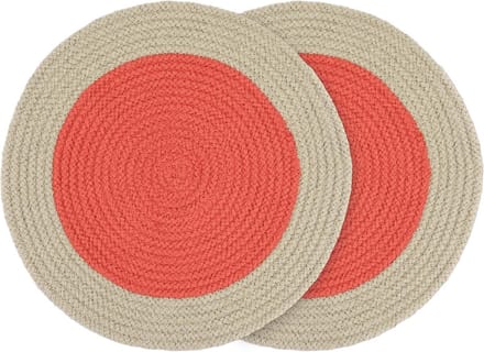 Remember - Placemat Raspberry Katoen Set van 2 Stuks - Katoen - Rood