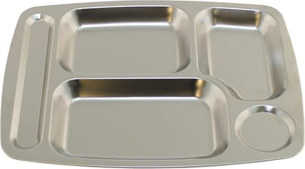 MFH RVS kantine dienblad, 5 vakken