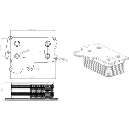 Olie radiator, motorolie  NRF 31840
