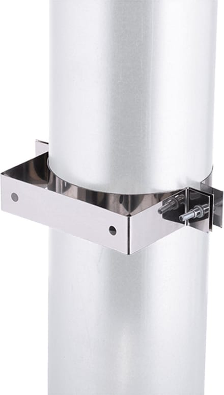 Muurbeugel rvs Ø200mm.