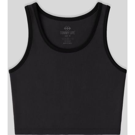 Geribbelde Mouwloze Crop Top