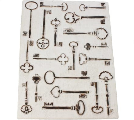 Wanddecoratie met sleutels, 36x27x3 cm