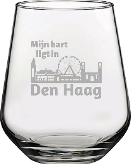 Gegraveerde Drinkglas 42,5cl Den Haag