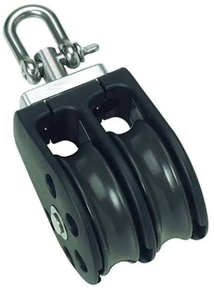 Barton Marine Dubbele Draaibare Katrol 350kg 8 Mm Zilver 30 x 90 mm
