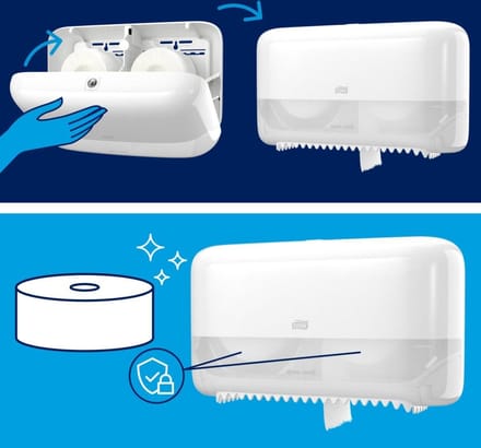 Tork Toiletpapier T7 Coreless Mid-Size Toilet Roll 900v 2laags 24rollen ensure (472199)